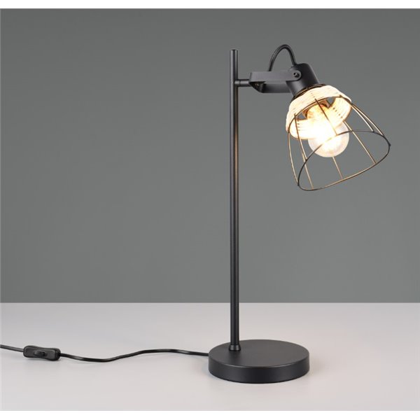 Lámpara de mesa rejilla JEROME detalle rattan bombilla excl. 1x E27 max. 10W IP20