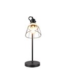 Lámpara de mesa rejilla JEROME detalle rattan bombilla excl. 1x E27 max. 10W IP20