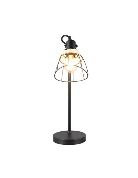 Lámpara de mesa rejilla JEROME detalle rattan bombilla excl. 1x E27 max. 10W IP20