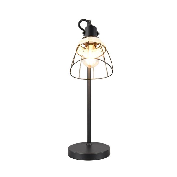 Lámpara de mesa rejilla JEROME detalle rattan bombilla excl. 1x E27 max. 10W IP20