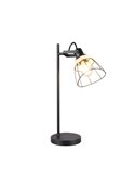 Lámpara de mesa rejilla JEROME detalle rattan bombilla excl. 1x E27 max. 10W IP20