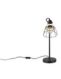 Lámpara de mesa rejilla JEROME detalle rattan bombilla excl. 1x E27 max. 10W IP20