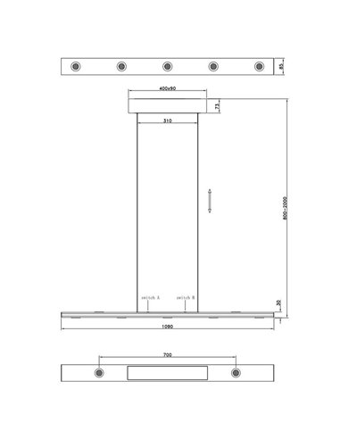 Suspension LED dimmable GRAHAM avec fonction mémoire et hauteur réglable 10/4,5W 480Lm/920Lm IP20