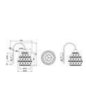 Aplique de pared cuerda natural HIVE con interruptor integrado bombilla excl. 1x E27 max. 10W IP20