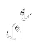 Lámpara de mesa rejilla JEROME detalle rattan bombilla excl. 1x E27 max. 10W IP20