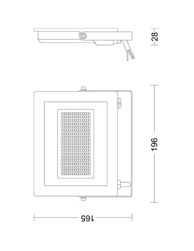 LOIS Projetor externo ultraeficiente, antracite, 24W 3000K/5000K 4450Lm/45000Lm
