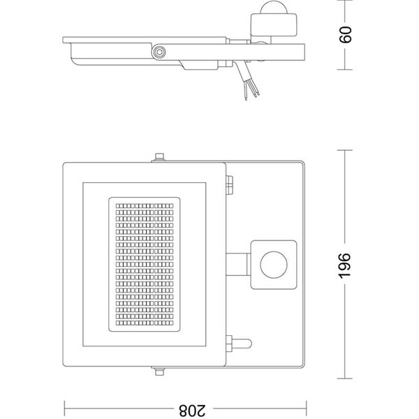 LOIS Holofote com sensor de movimento ultraeficiente, 24W 3000K/5000K 4450Lm/45000Lm