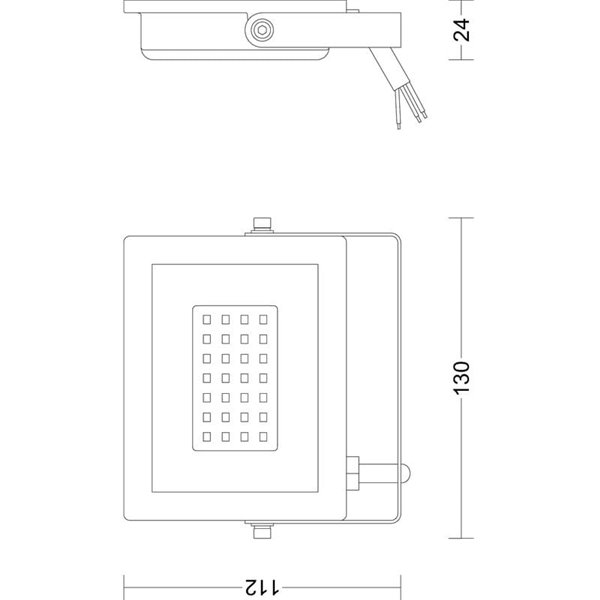 Projecteur extérieur LOIS 20W, noir 3000K/5000K 2050Lm, IP65