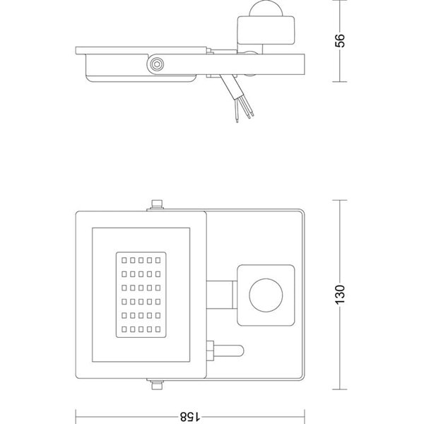 Proyector con sensor de movimiento exterior 20W LOIS, 3000K/5000K 2050lM