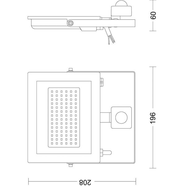 Proyector con sensor de movimiento exterior 50W LOIS, 3000K/5000K 3200Lm