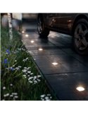 Foco empotrable LED de suelo con punto de tierra MOSS, para exterior, inox 3W 230V