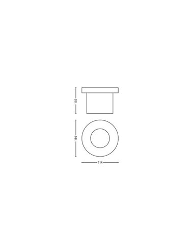 Foco empotrable LED de suelo con punto de tierra MOSS, para exterior, inox 3W 230V