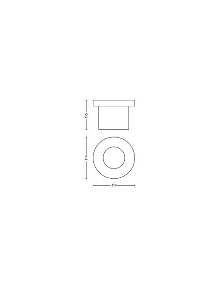 Foco empotrable LED de suelo con punto de tierra MOSS, para exterior, inox 3W 230V