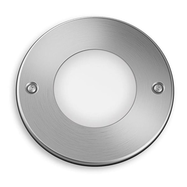 Foco empotrable LED de suelo con punto de tierra MOSS, para exterior, inox 3W 230V