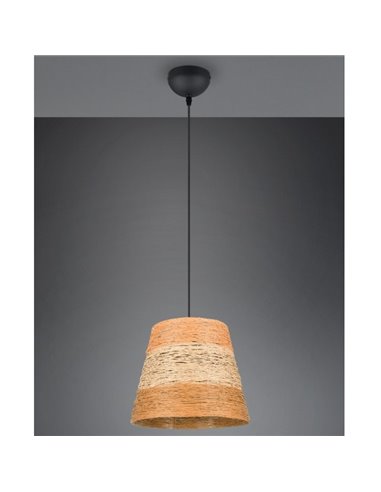 Plafonnier JOELINE en fil de papier, réglable en hauteur, ampoule exclue. 1x E27 max. 10 W IP20