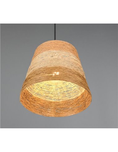 Plafonnier JOELINE en fil de papier, réglable en hauteur, ampoule exclue. 1x E27 max. 10 W IP20