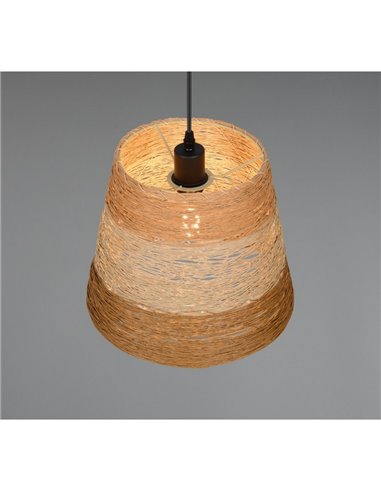 Plafonnier JOELINE en fil de papier, réglable en hauteur, ampoule exclue. 1x E27 max. 10 W IP20