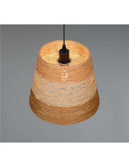 Plafonnier JOELINE en fil de papier, réglable en hauteur, ampoule exclue. 1x E27 max. 10 W IP20