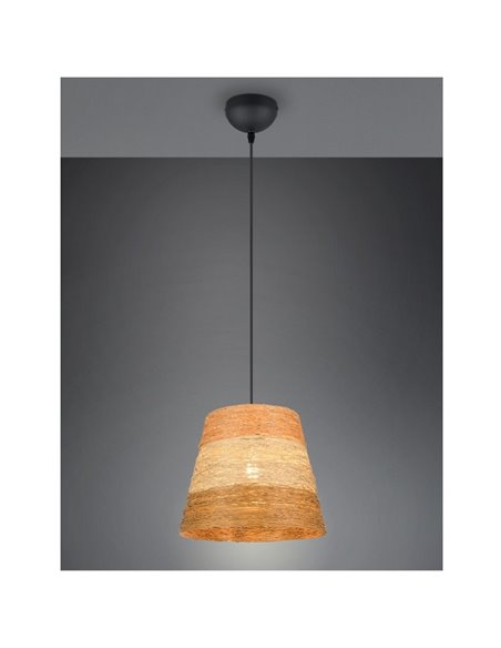 Plafonnier JOELINE en fil de papier, réglable en hauteur, ampoule exclue. 1x E27 max. 10 W IP20