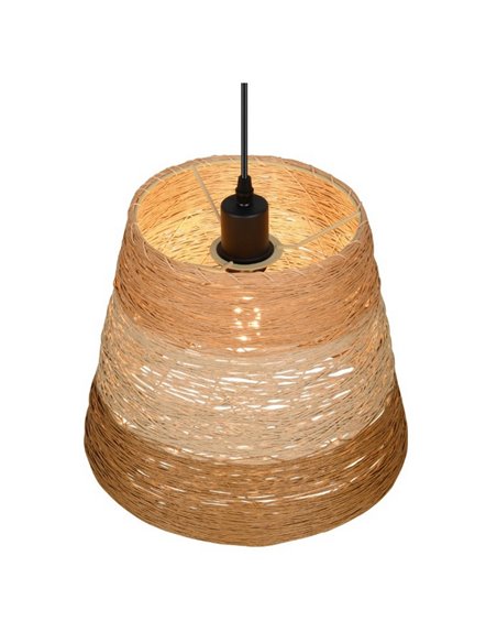 Plafonnier JOELINE en fil de papier, réglable en hauteur, ampoule exclue. 1x E27 max. 10 W IP20