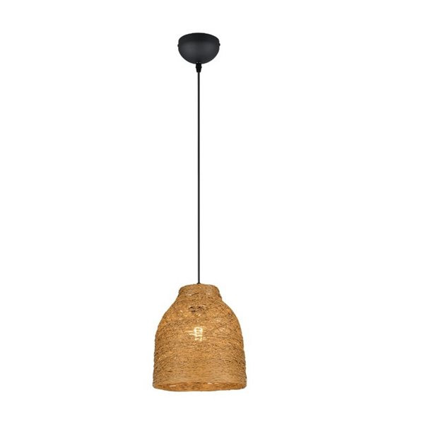 Lámpara colgante JOELINE de hilo de papel natural, altura ajustable bombilla excl. 1x E27 max. 10W IP20