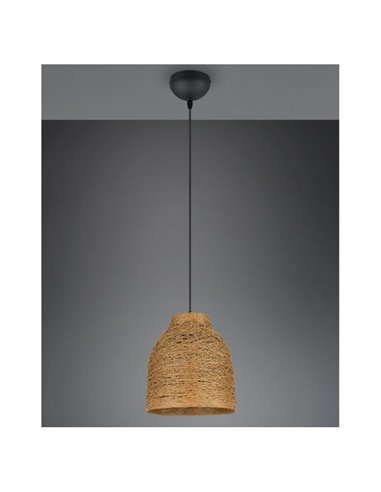 Lámpara colgante JOELINE de hilo de papel natural, altura ajustable bombilla excl. 1x E27 max. 10W IP20