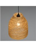 Lampe suspension JOELINE en fil de papier naturel, hauteur réglable, ampoule excl. 1x E27 max. 10 W IP20