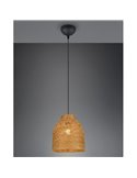 Lámpara colgante JOELINE de hilo de papel natural, altura ajustable bombilla excl. 1x E27 max. 10W IP20