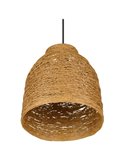 Lampe suspension JOELINE en fil de papier naturel, hauteur réglable, ampoule excl. 1x E27 max. 10 W IP20