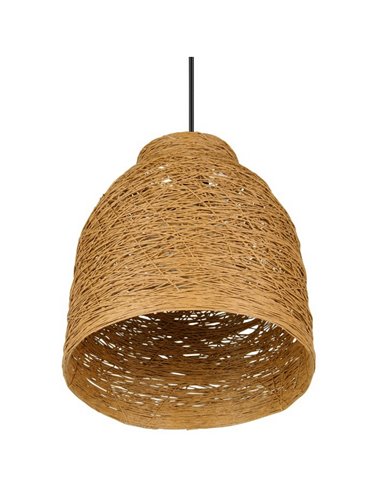 Lampe suspension JOELINE en fil de papier naturel, hauteur réglable, ampoule excl. 1x E27 max. 10 W IP20