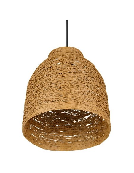 Lámpara colgante JOELINE de hilo de papel natural, altura ajustable bombilla excl. 1x E27 max. 10W IP20