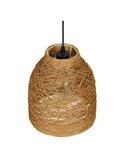 Lámpara colgante JOELINE de hilo de papel natural, altura ajustable bombilla excl. 1x E27 max. 10W IP20