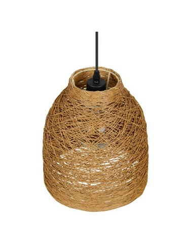 Lámpara colgante JOELINE de hilo de papel natural, altura ajustable bombilla excl. 1x E27 max. 10W IP20