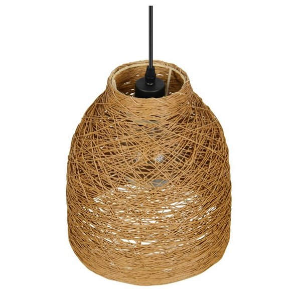 Lámpara colgante JOELINE de hilo de papel natural, altura ajustable bombilla excl. 1x E27 max. 10W IP20