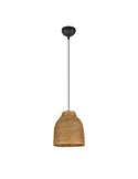 Lampe suspension JOELINE en fil de papier naturel, hauteur réglable, ampoule excl. 1x E27 max. 10 W IP20