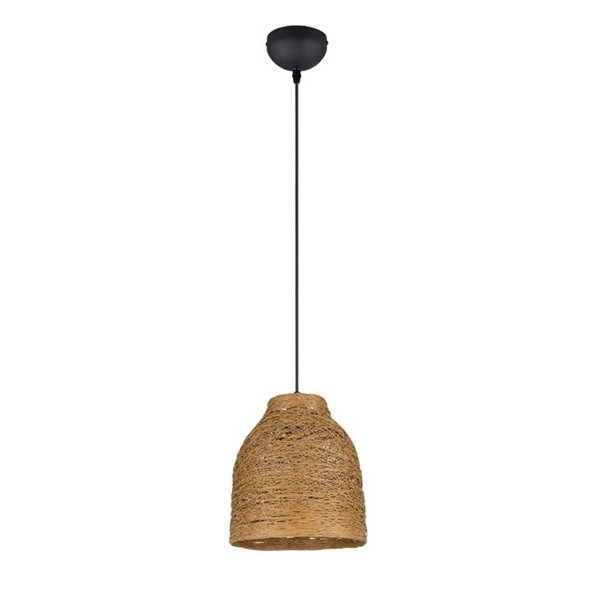 Lámpara colgante JOELINE de hilo de papel natural, altura ajustable bombilla excl. 1x E27 max. 10W IP20