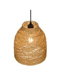 Lámpara colgante JOELINE de hilo de papel natural, altura ajustable bombilla excl. 1x E27 max. 10W IP20