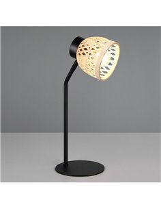 Lampe de table rustique flexo LAURENT en bambou naturel, ampoule excl. 1x E14 max. 10 W IP20 2