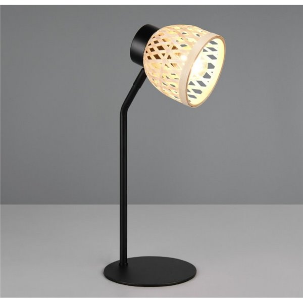 Luminária de mesa flexográfica rústica LAURENT feita de bambu natural, lâmpada excl. 1x E14 máx. 10 W IP20