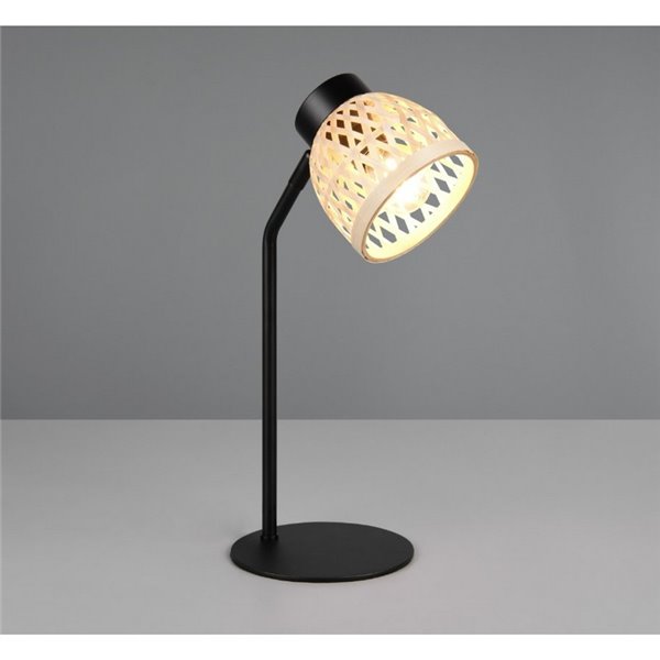 Luminária de mesa flexográfica rústica LAURENT feita de bambu natural, lâmpada excl. 1x E14 máx. 10 W IP20