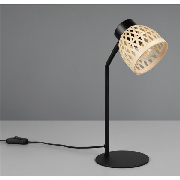 Luminária de mesa flexográfica rústica LAURENT feita de bambu natural, lâmpada excl. 1x E14 máx. 10 W IP20