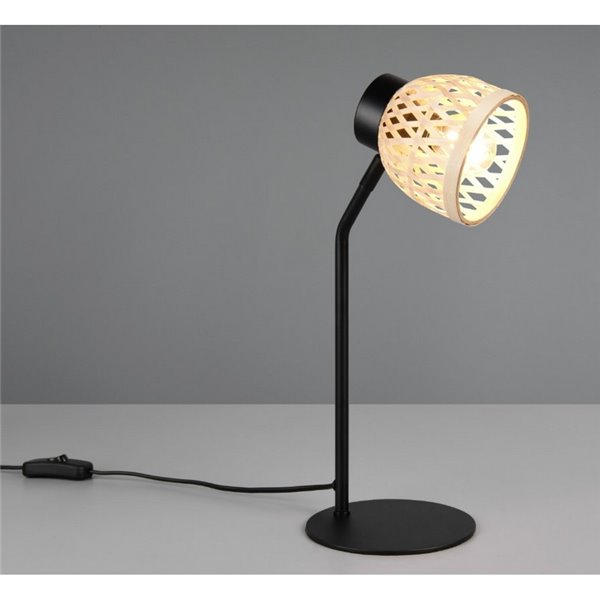 Luminária de mesa flexográfica rústica LAURENT feita de bambu natural, lâmpada excl. 1x E14 máx. 10 W IP20