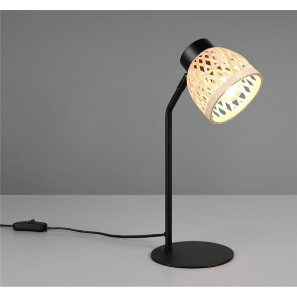 Luminária de mesa flexográfica rústica LAURENT feita de bambu natural, lâmpada excl. 1x E14 máx. 10 W IP20