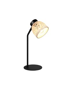 Lámpara de sobremesa tipo flexo rústico LAURENT ptanalla de bambú natural bombilla excl. 1x E14 max. 10W IP20