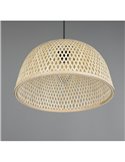 Lámpara de techo natural LAURENT pantalla de bambú Ø40cm y altura ajustable bombilla excl. 1x E27 max. 28W IP20