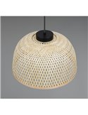Lámpara de techo natural LAURENT pantalla de bambú Ø40cm y altura ajustable bombilla excl. 1x E27 max. 28W IP20
