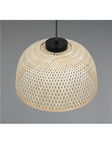 Luminária de teto natural LAURENT, cúpula de bambu, Ø40 cm e lâmpada ajustável em altura, excl. 1x E27 máx. 28 W IP20