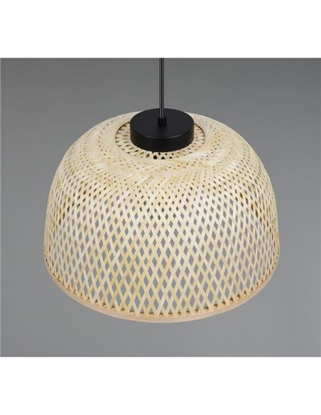 Lámpara de techo natural LAURENT pantalla de bambú Ø40cm y altura ajustable bombilla excl. 1x E27 max. 28W IP20