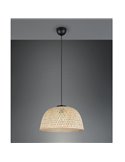Lámpara de techo natural LAURENT pantalla de bambú Ø40cm y altura ajustable bombilla excl. 1x E27 max. 28W IP20