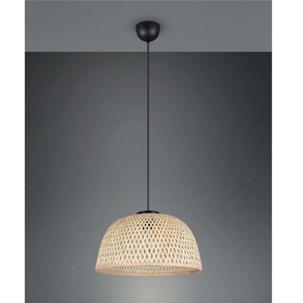 Lámpara de techo natural LAURENT pantalla de bambú Ø40cm y altura ajustable bombilla excl. 1x E27 max. 28W IP20